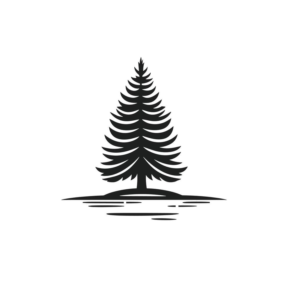 Abstract Of Pine Isolated Clipart with Clean Style vector