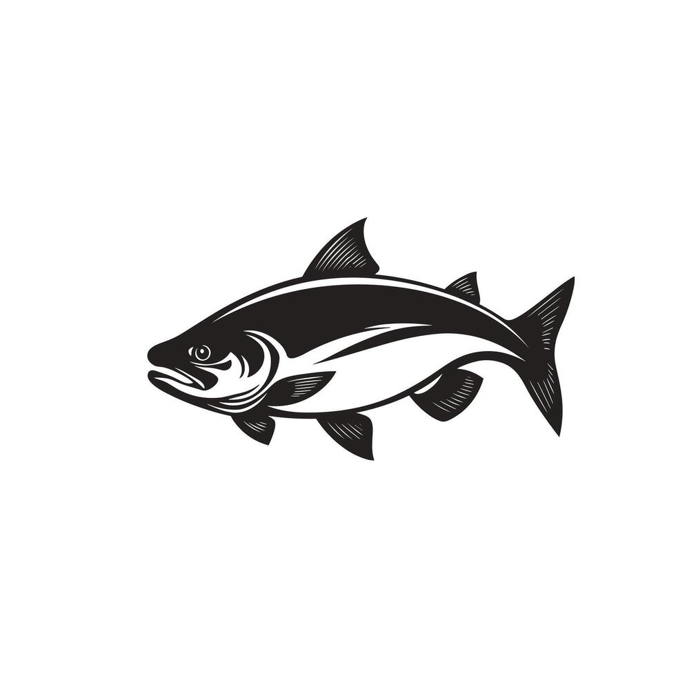 Flat Of Salmon Design Element for Branding vector