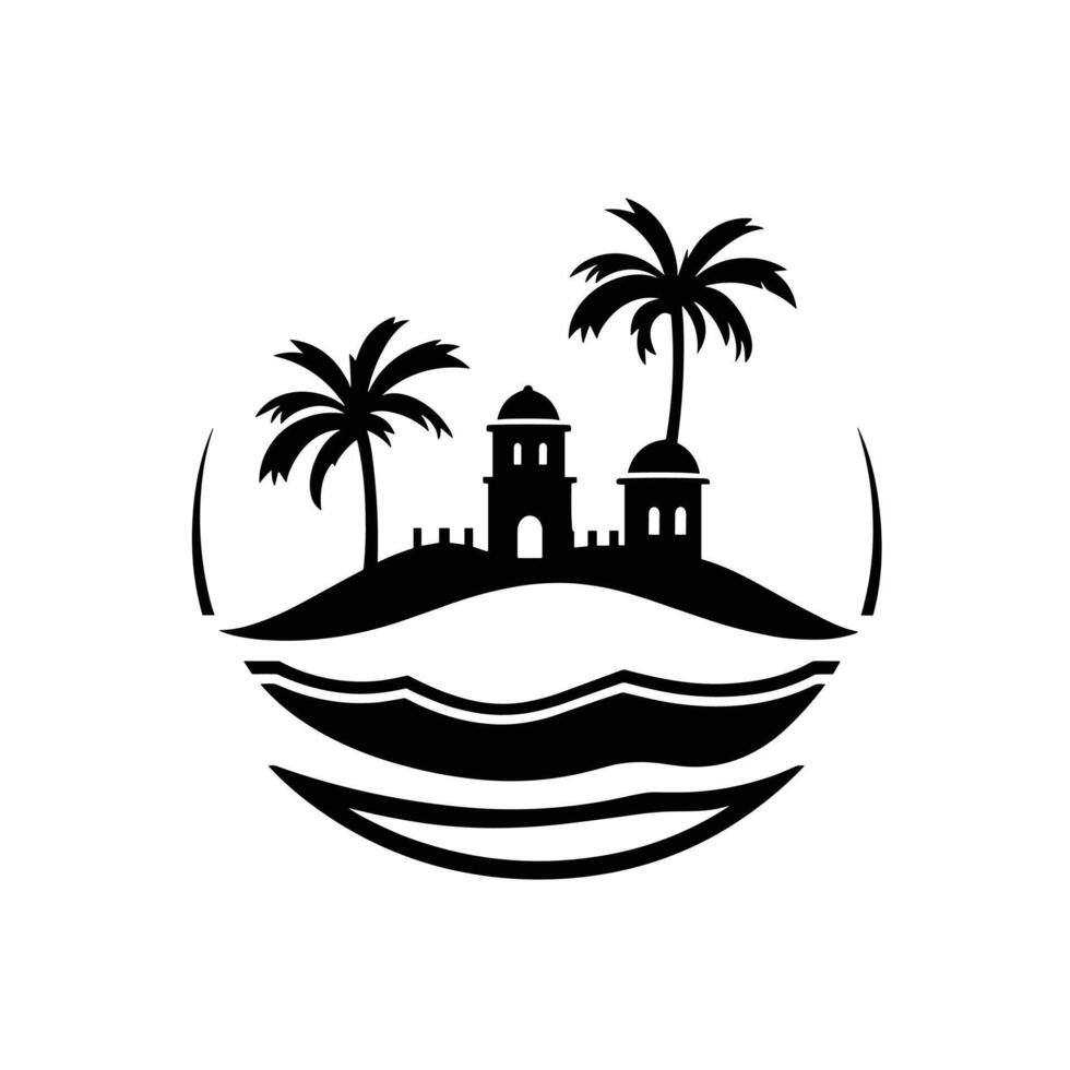 Elegant Of Sand Illustration with Clean Style vector
