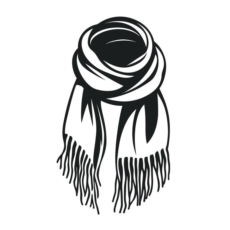 Flat Of Scarves Design Element with Clean Style vector