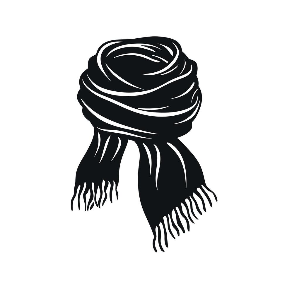Flat Of Scarves Isolated Clipart with Clean Style vector
