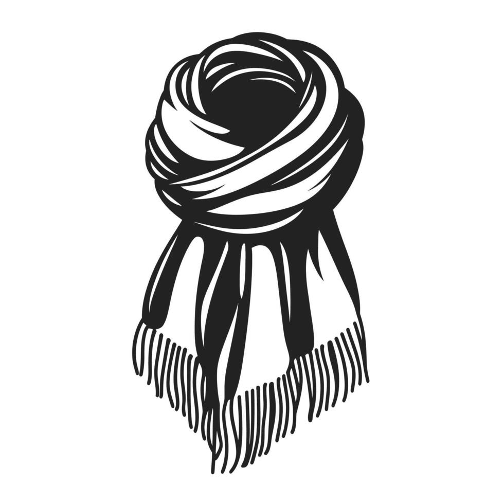 Minimalist Of Scarves Illustration with Clean Style vector