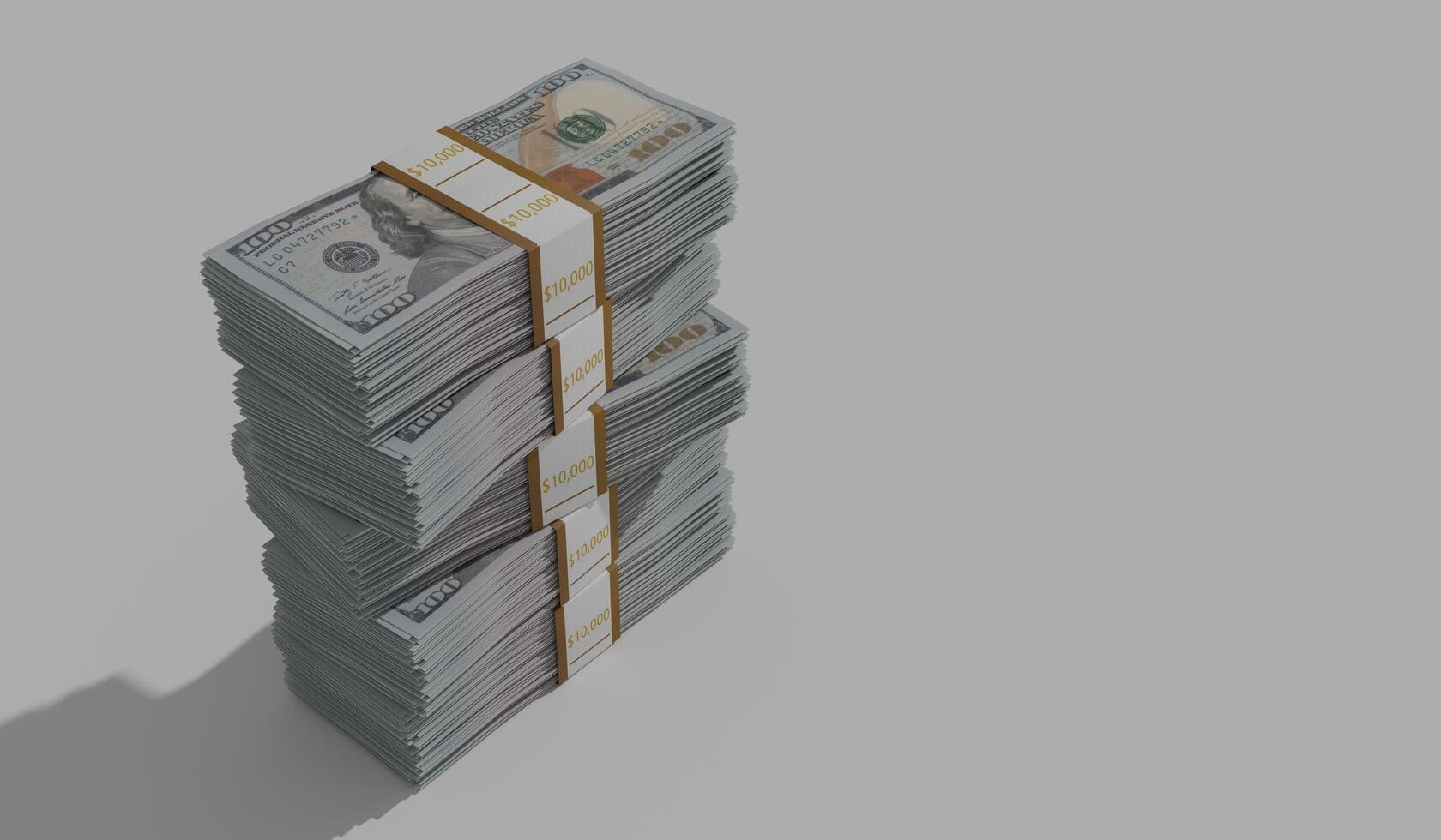Money pile, banknotes, lots of money, illustration photo