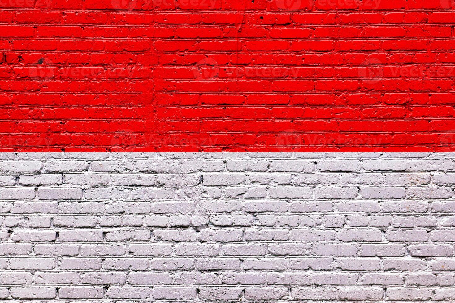 indonesia monaco polandia Red brick wall with white lines and textured surface photo