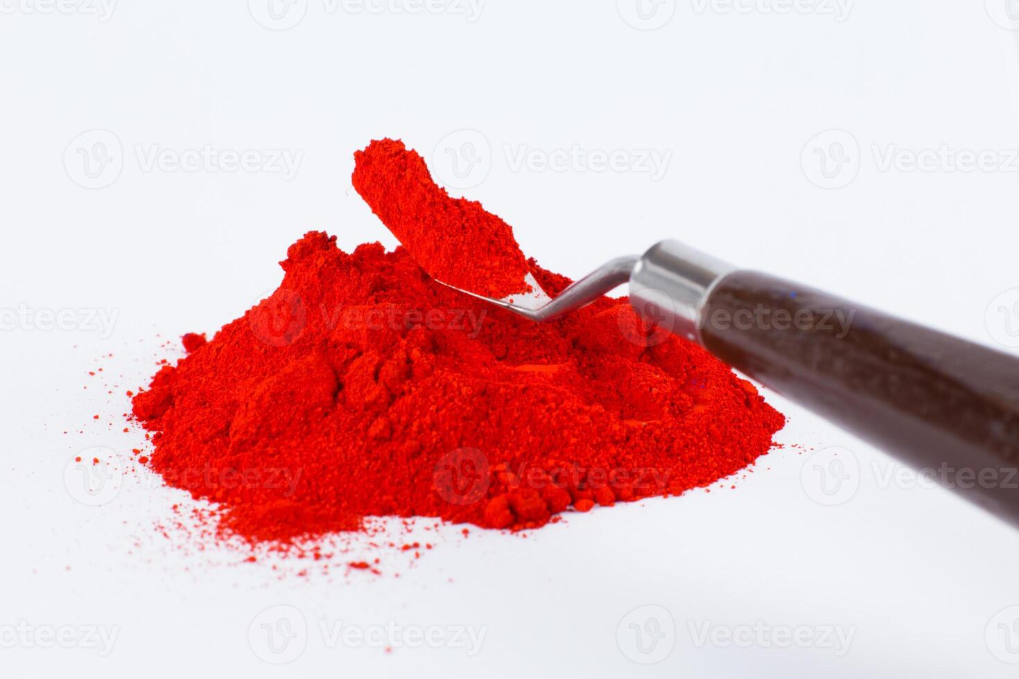 red pigment on a white background photo
