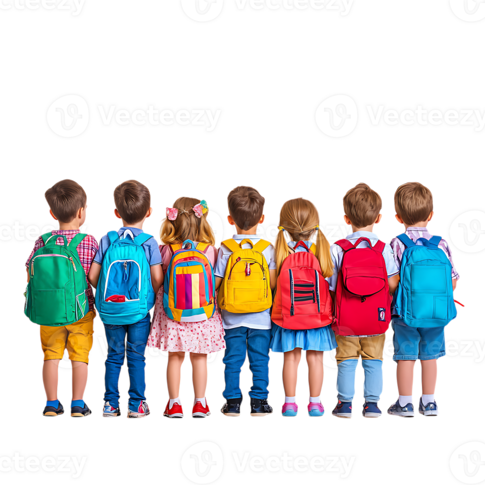 Children's Back to School Against Transparent Background for Educational Graphics, Learning Materials, or School-Themed Designs png