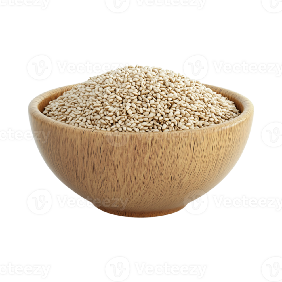 3D Minimalist Cartoon-Style Bowl of White Rice on Transparent Background for Asian and International Cuisine png