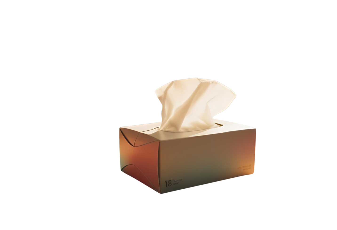 Boxed tissue paper viewed from the side an essential item for home or office use png