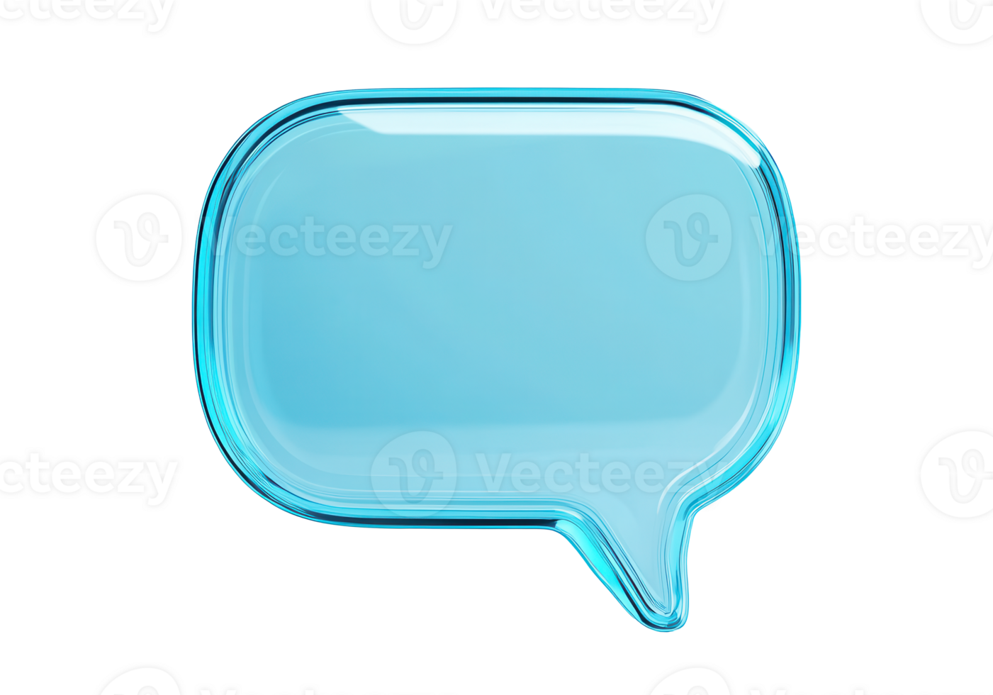 Single Blue Speech Bubble png