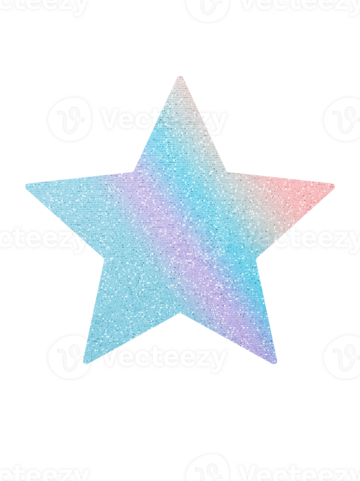 Star, element, icon, shape. Gradient glitter effect. png