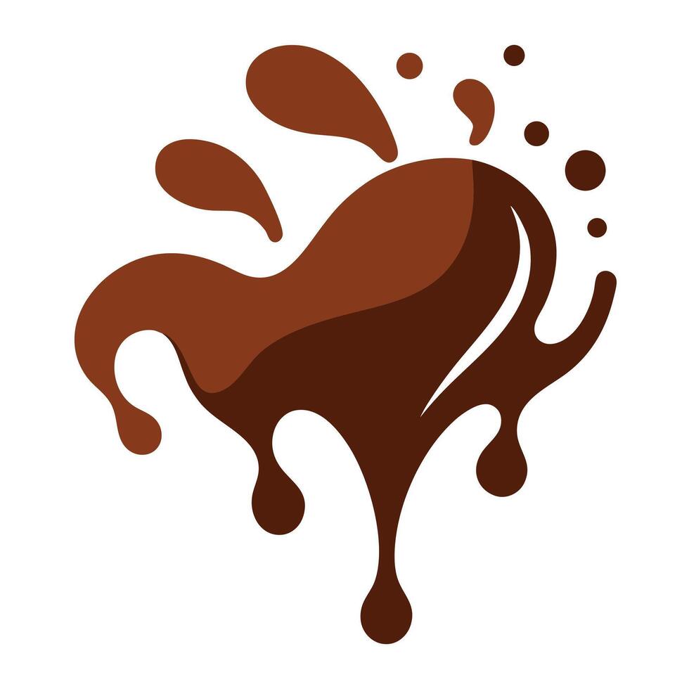Dripping Chocolate Over Gold Foil Luxurious Product Design vector