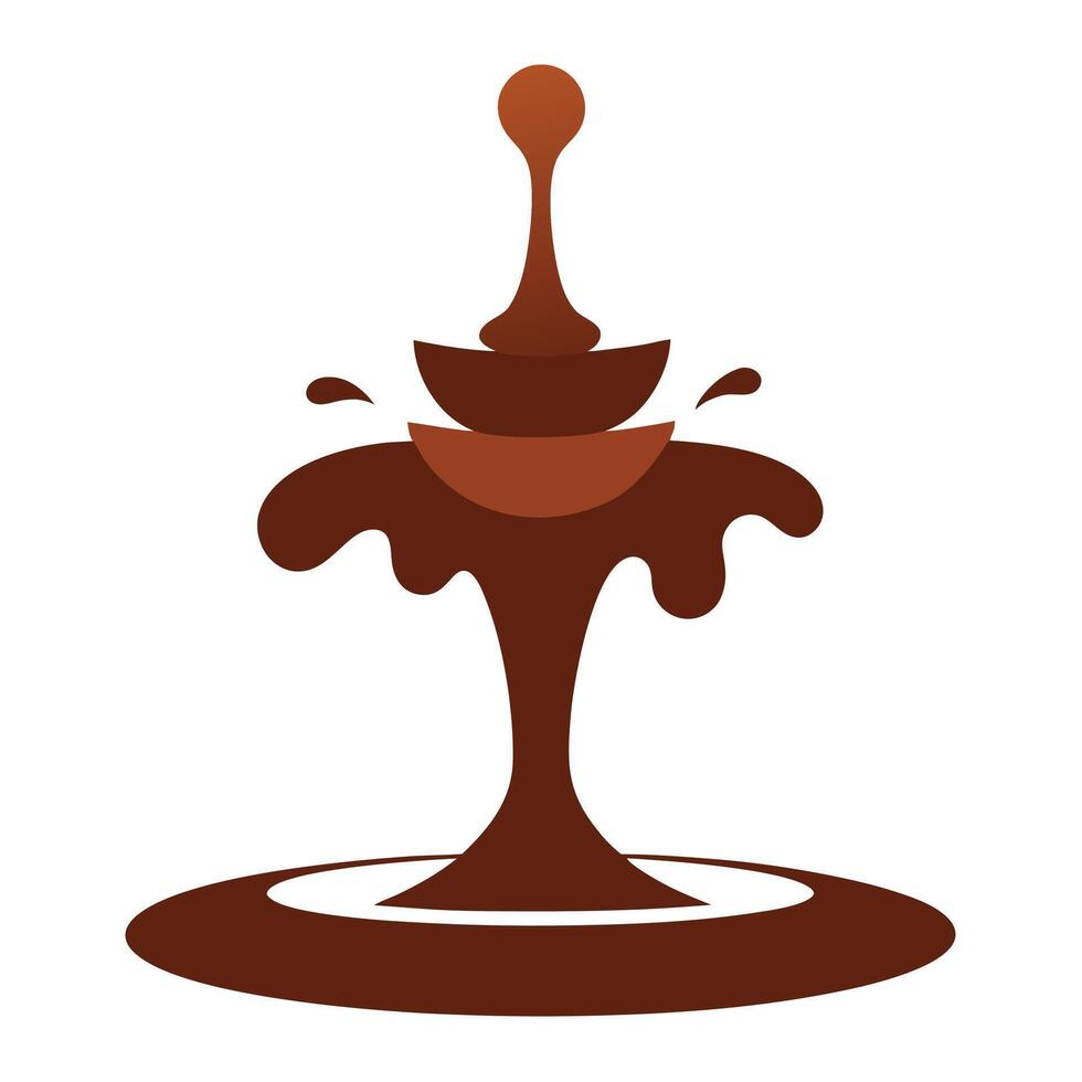 Chocolate Drip with Shadows and Melting Effect vector