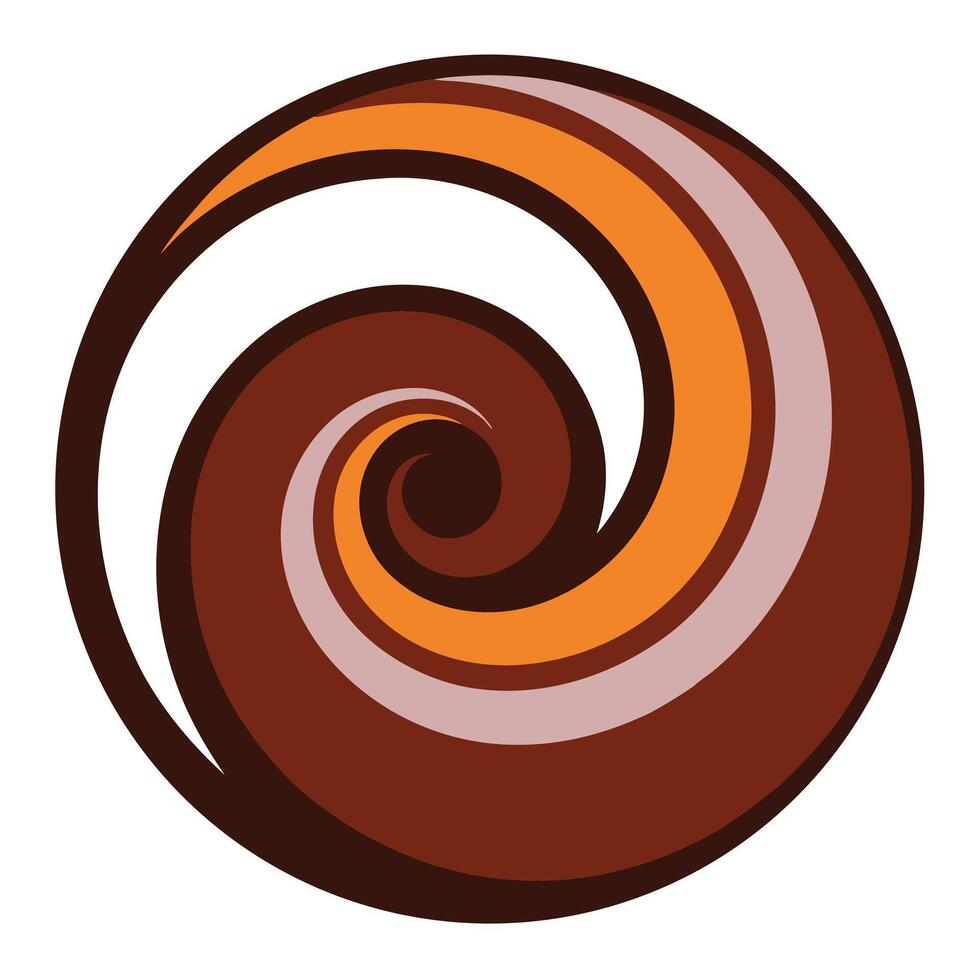 Stylized Chocolate Syrup Dripping from the Top Perfectly vector