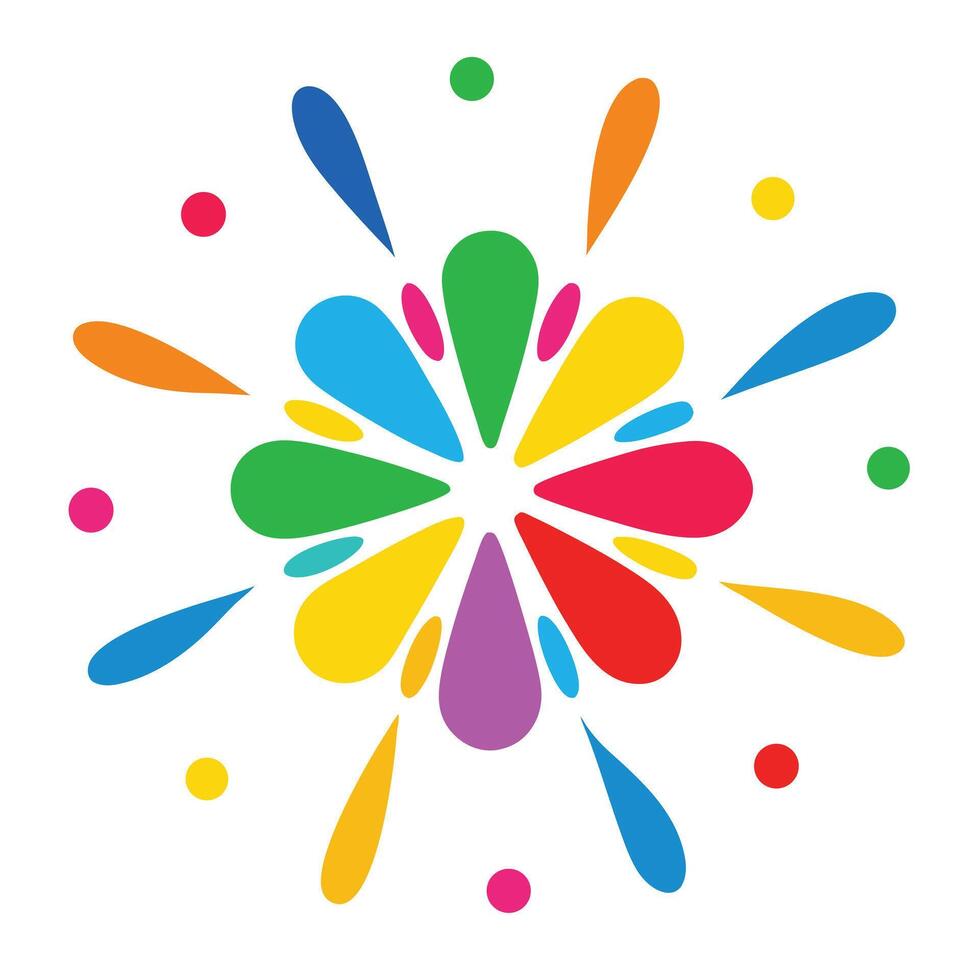 Explosion of Rounded Shapes in Cheerful Colors vector
