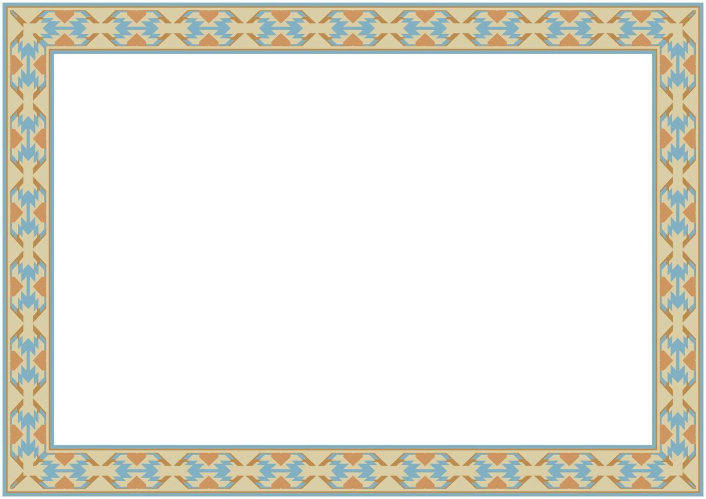 Geometric pattern frame, vintage paper frame, book element vector