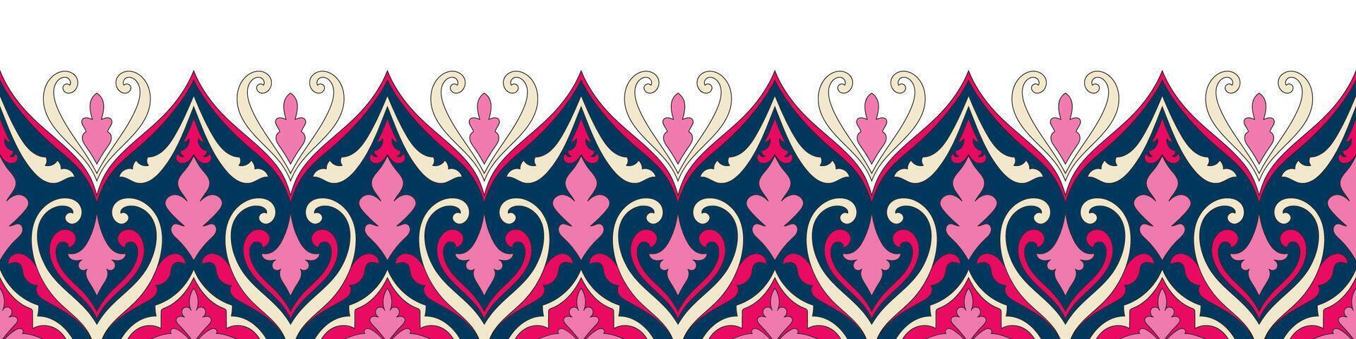 Tribal patterns for fabric printing, seamless horizontal lines vector