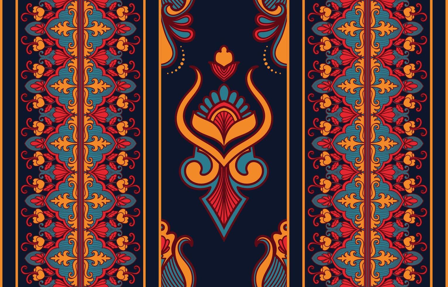 Tribal design of sarong fabric patterns for seamless printing vector