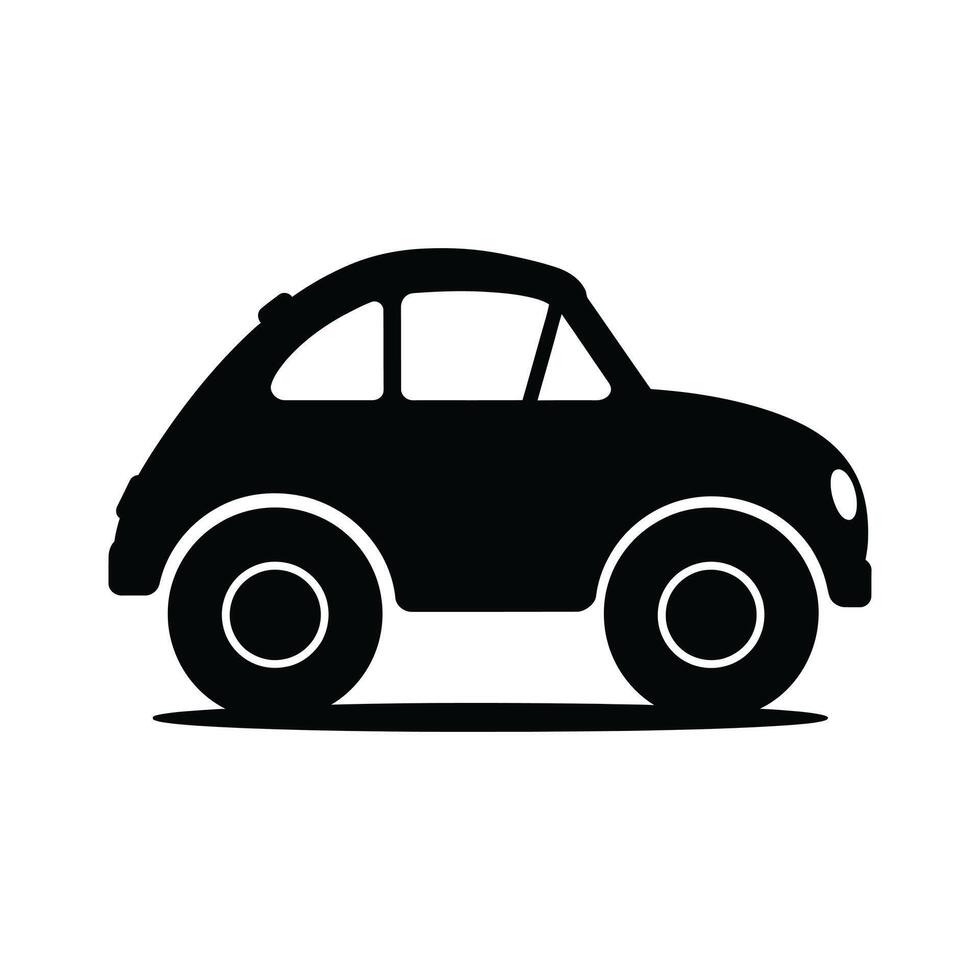 Simple black silhouette of a classic car vector