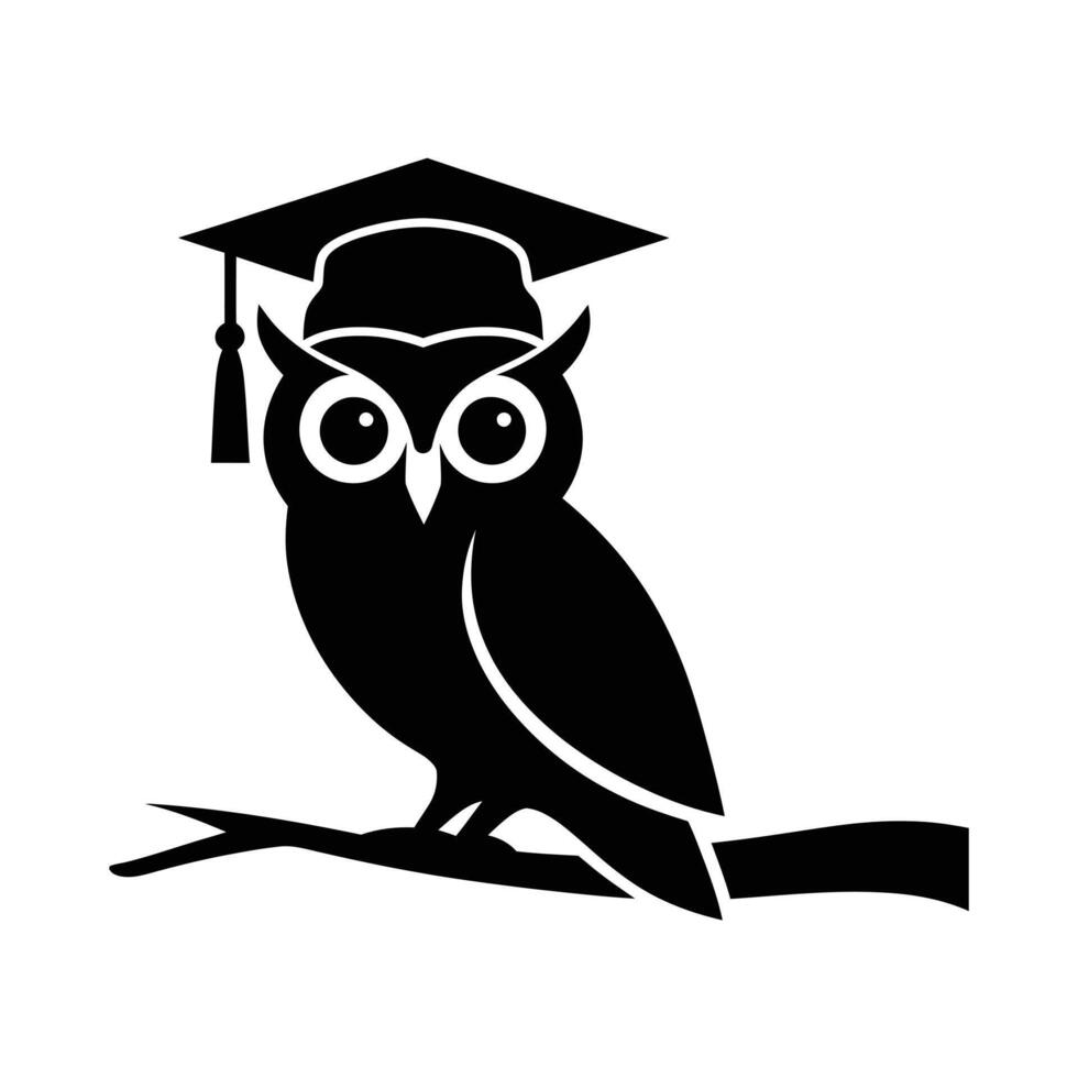 Wise Owl Graduate Symbol of Education and Knowledge vector