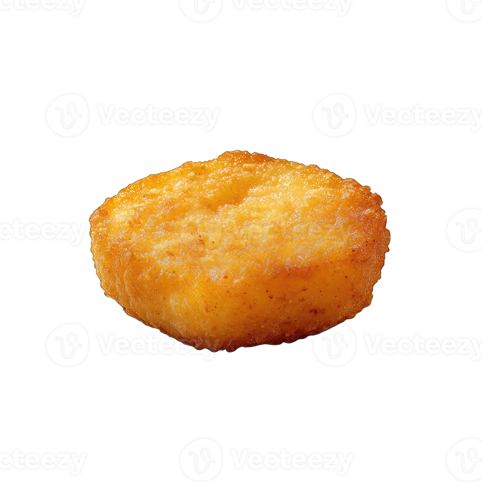 Isolated golden brown crispy hash brown potato patty on for breakfast or side dish png