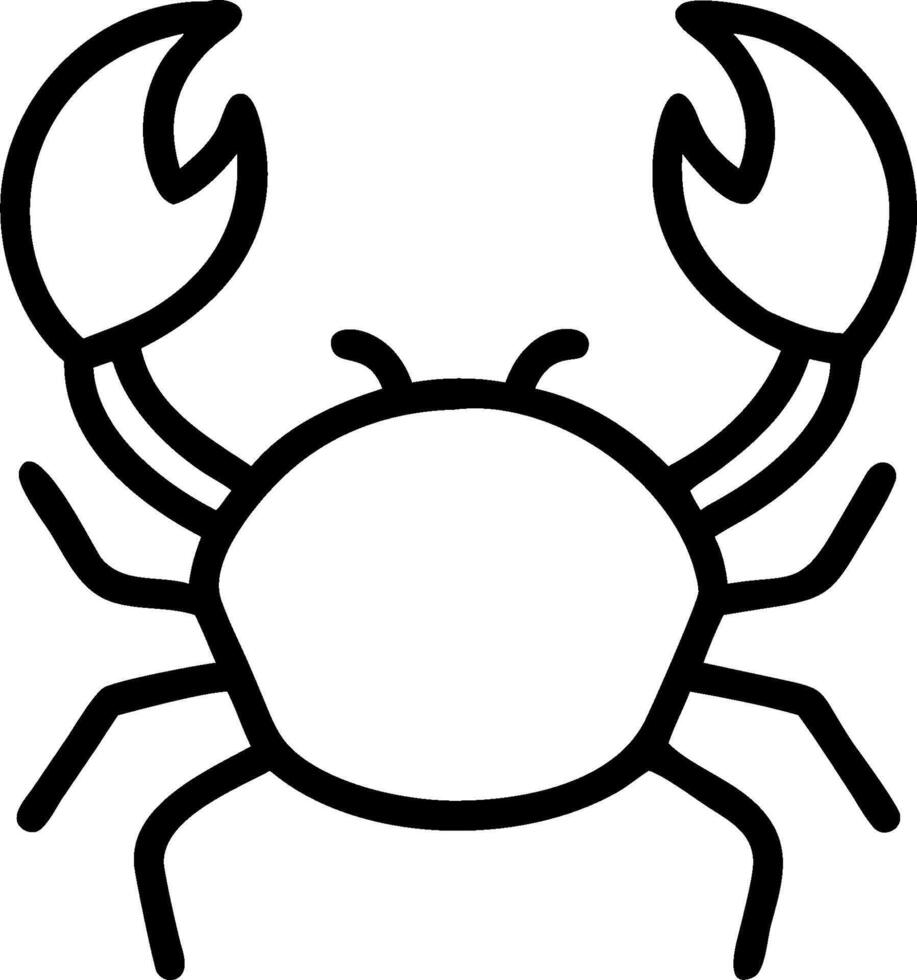 Crab illustration icon on a white background vector