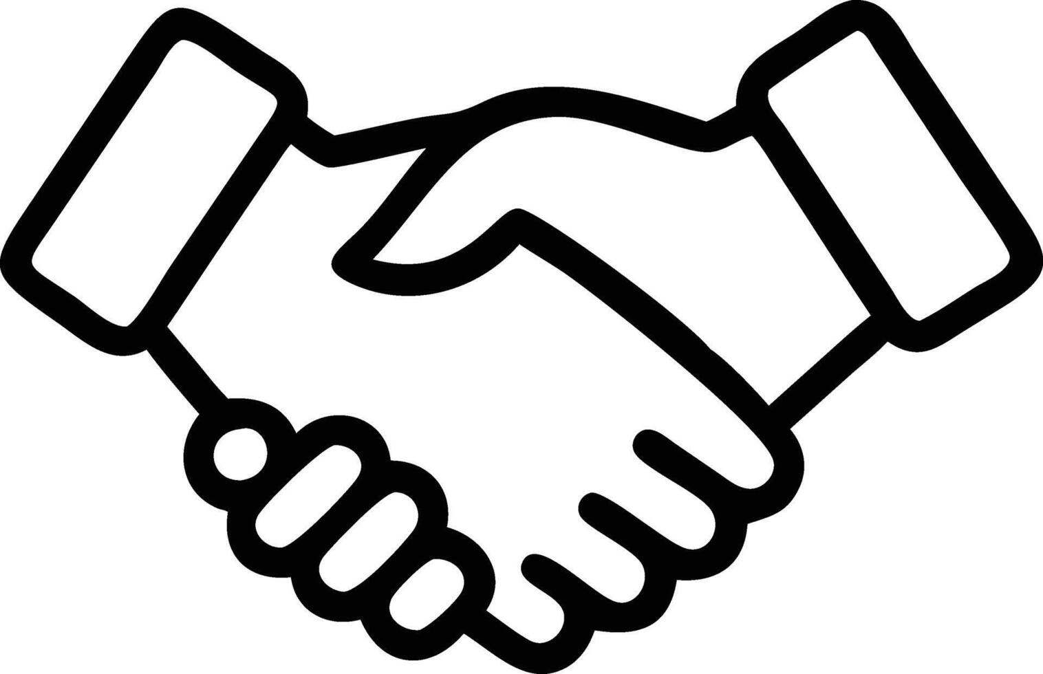 Handshake illustration icon free clipart vector