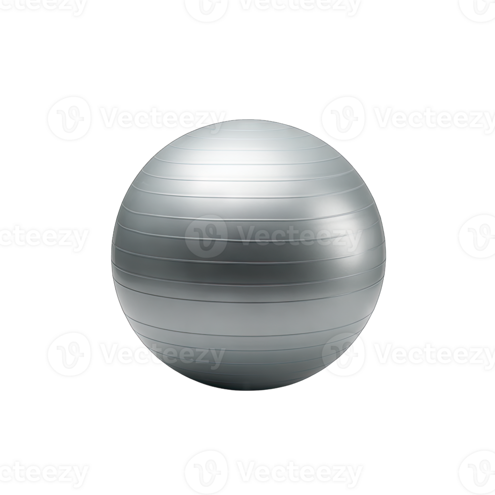 Isolated fitness ball image for exercise and workout routine, gym equipment pilates ball png