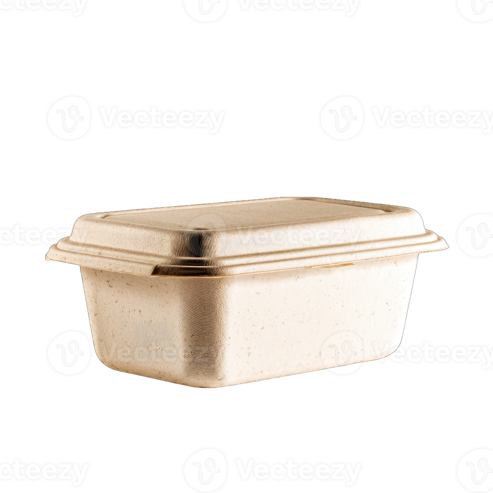 Kraft bowl with lid mockup packaging design for food container delivery takeout service png