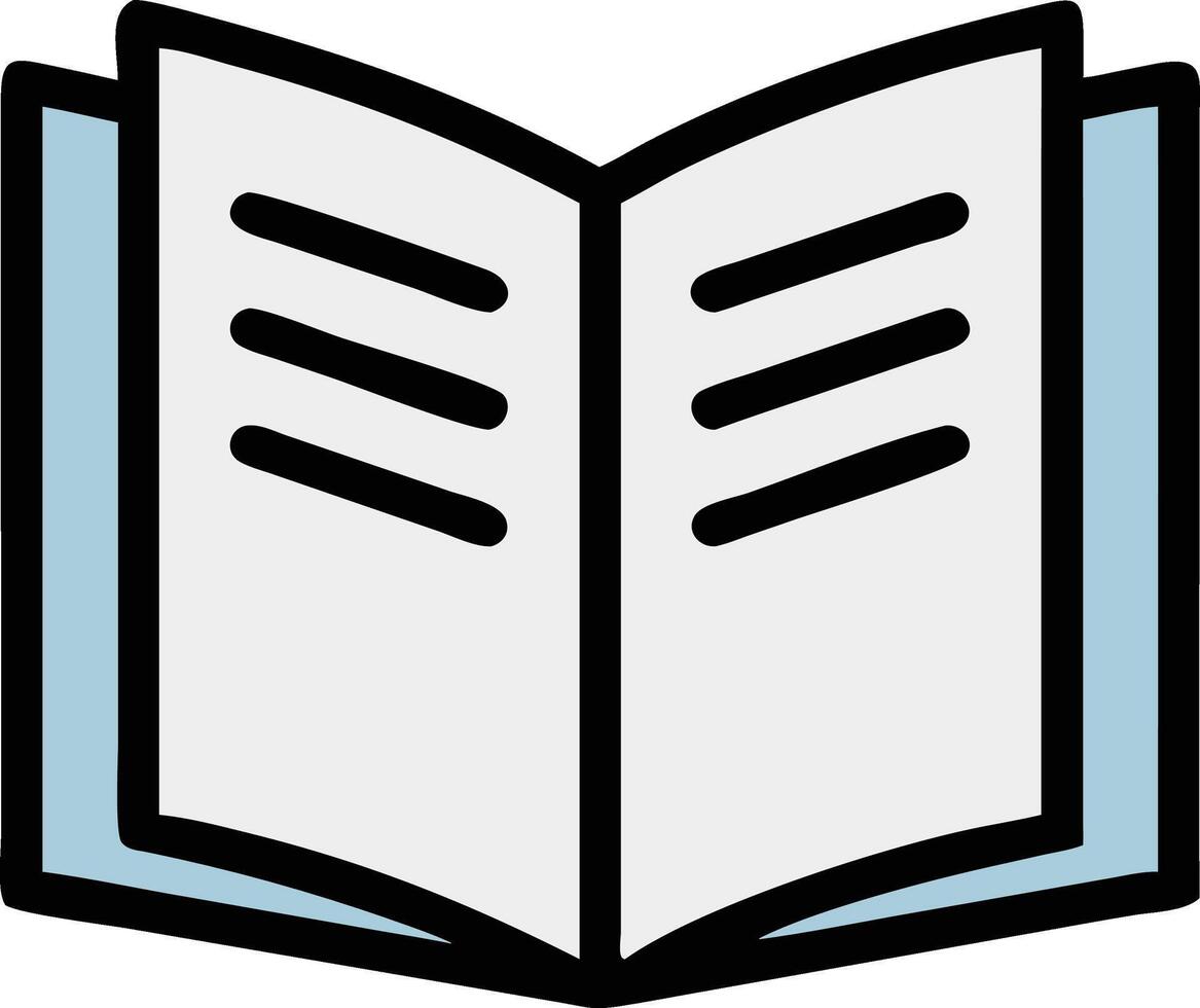 An open book icon on a white background vector