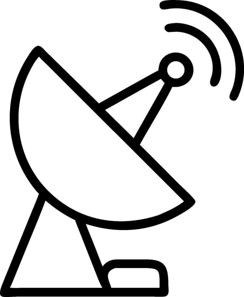 A satellite dish icon on a white background vector