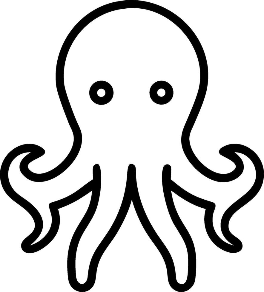 Octopus icon isolated on white backgound vector