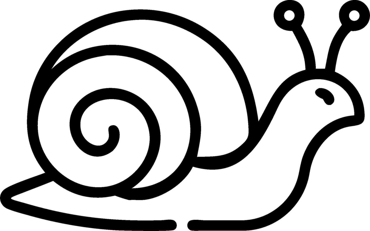 A snail illustration icon on a white background vector