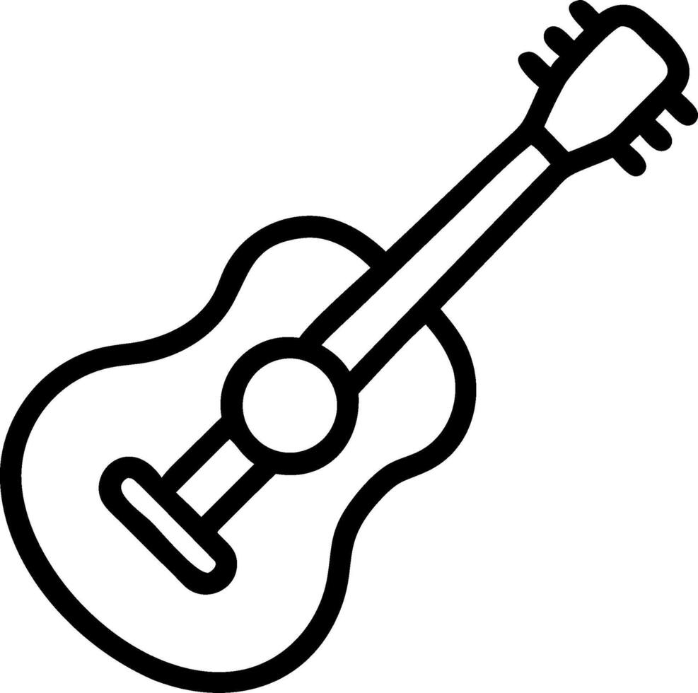 Guitar icon outline vector