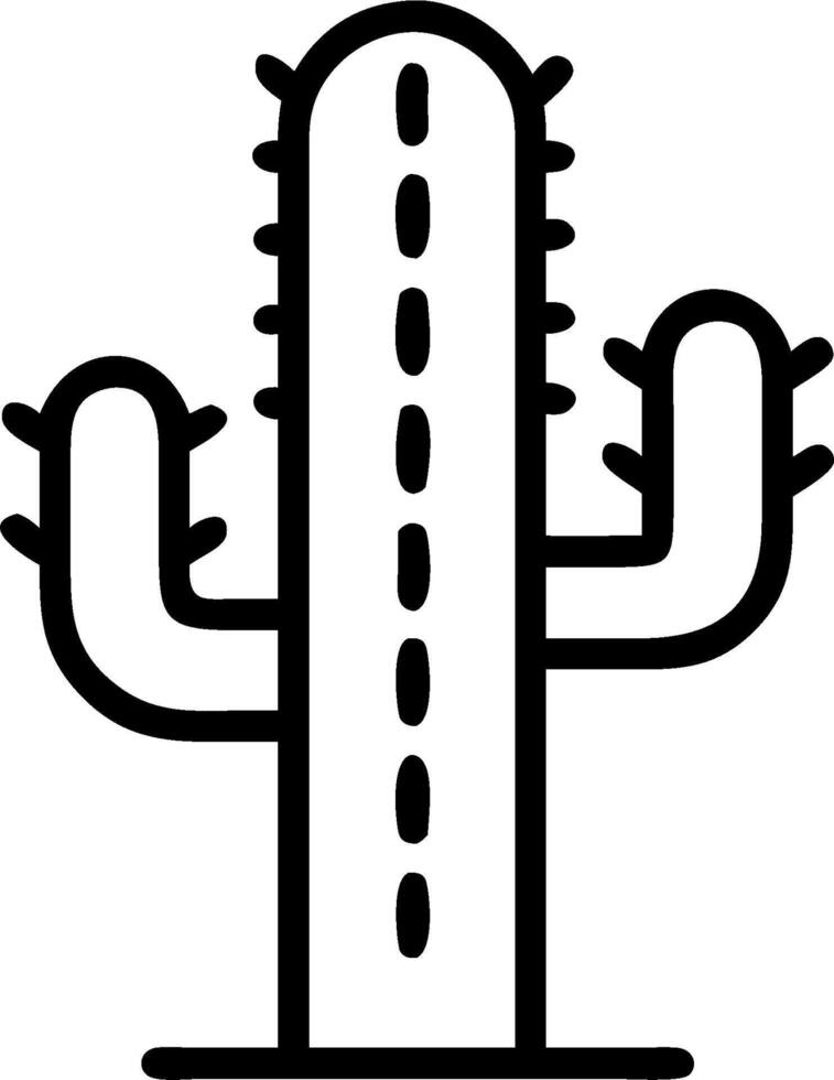 A cactus plant icon on a white background vector