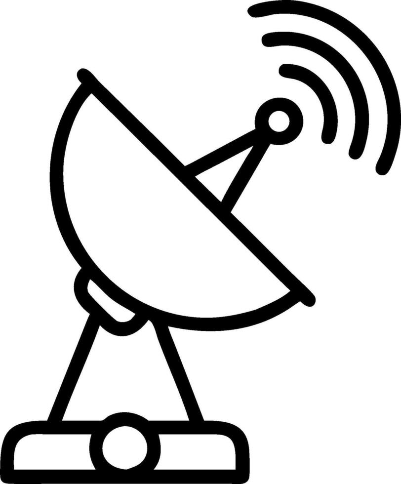 Satellite tv antenna icon vector