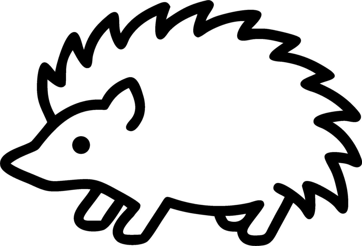 A hedgehog icon illustration vector