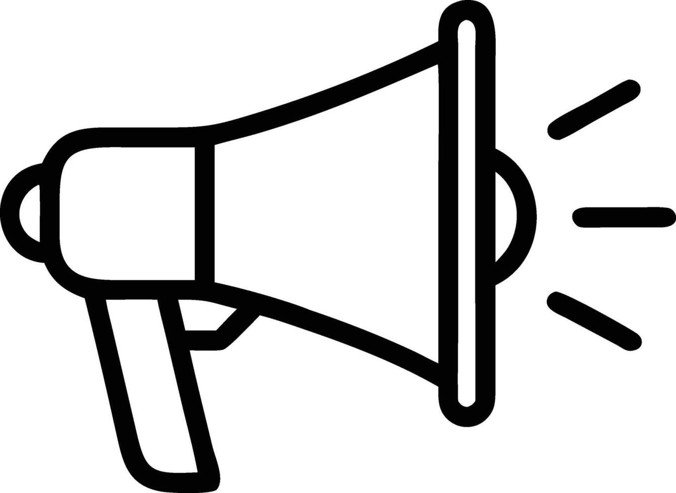 Megaphone icon illustration on white background vector