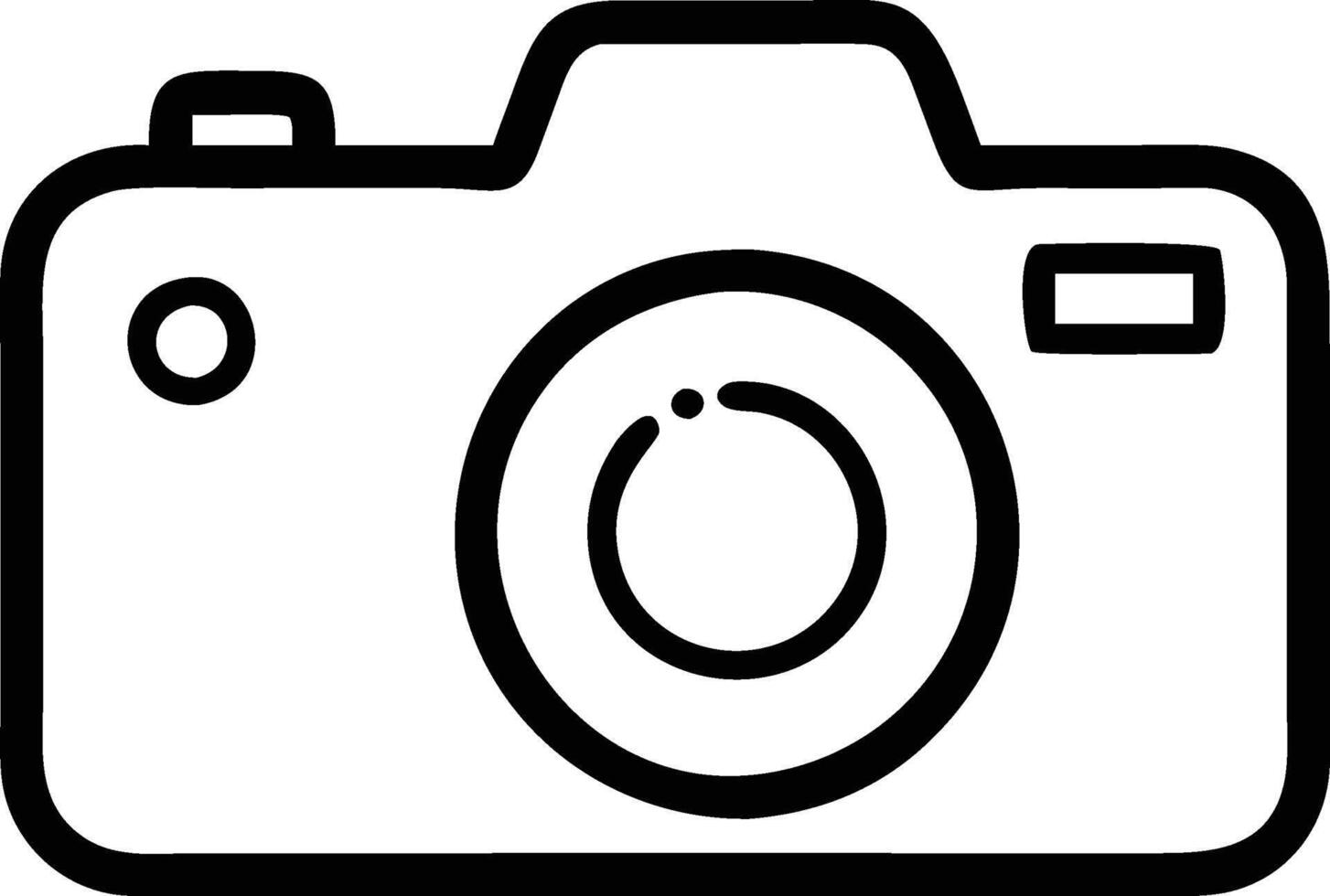 A camera icon illustration on a white background vector