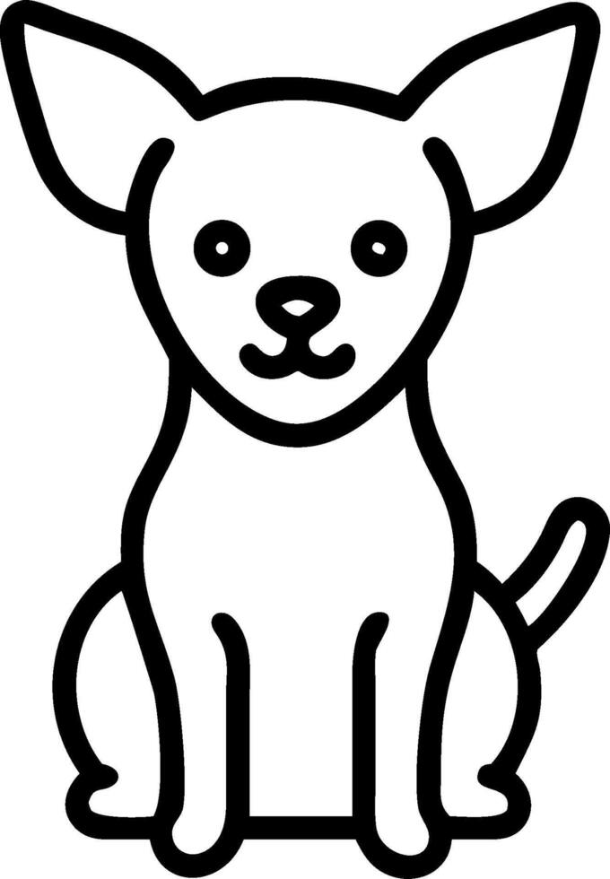 Chihuahua dog coloring pages illustration vector
