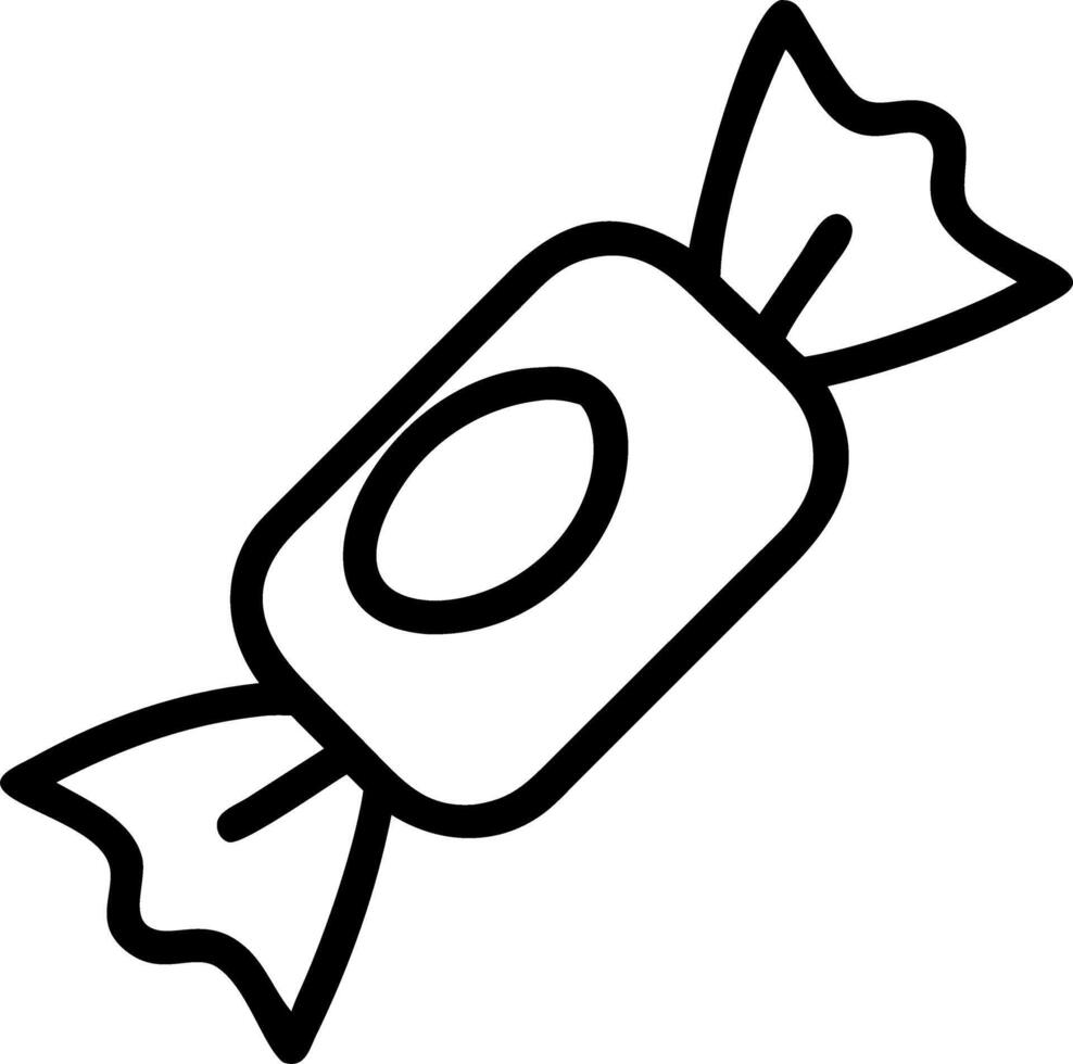 A candy bar outline on a white background vector