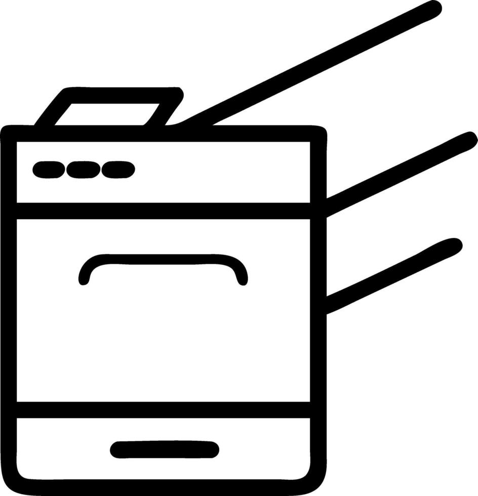 A black and white image of a dishwasher vector