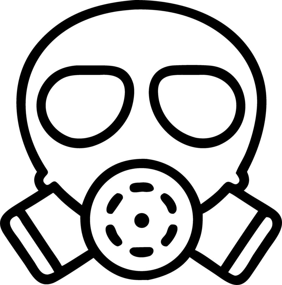 A gas mask icon on a white background vector