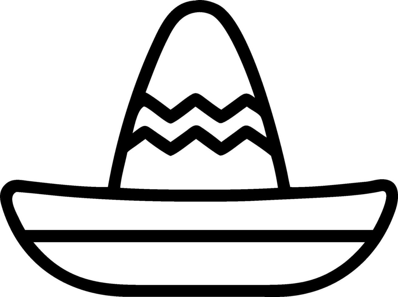 Mexican hat icon on a white background vector