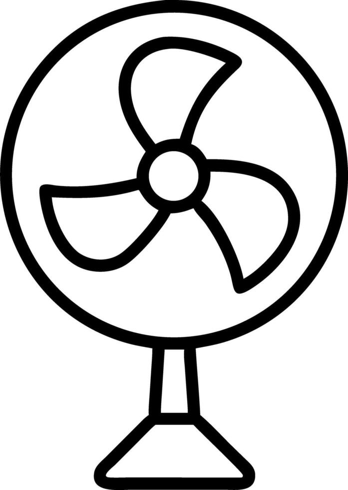 A fan is shown in black and white on a white background vector