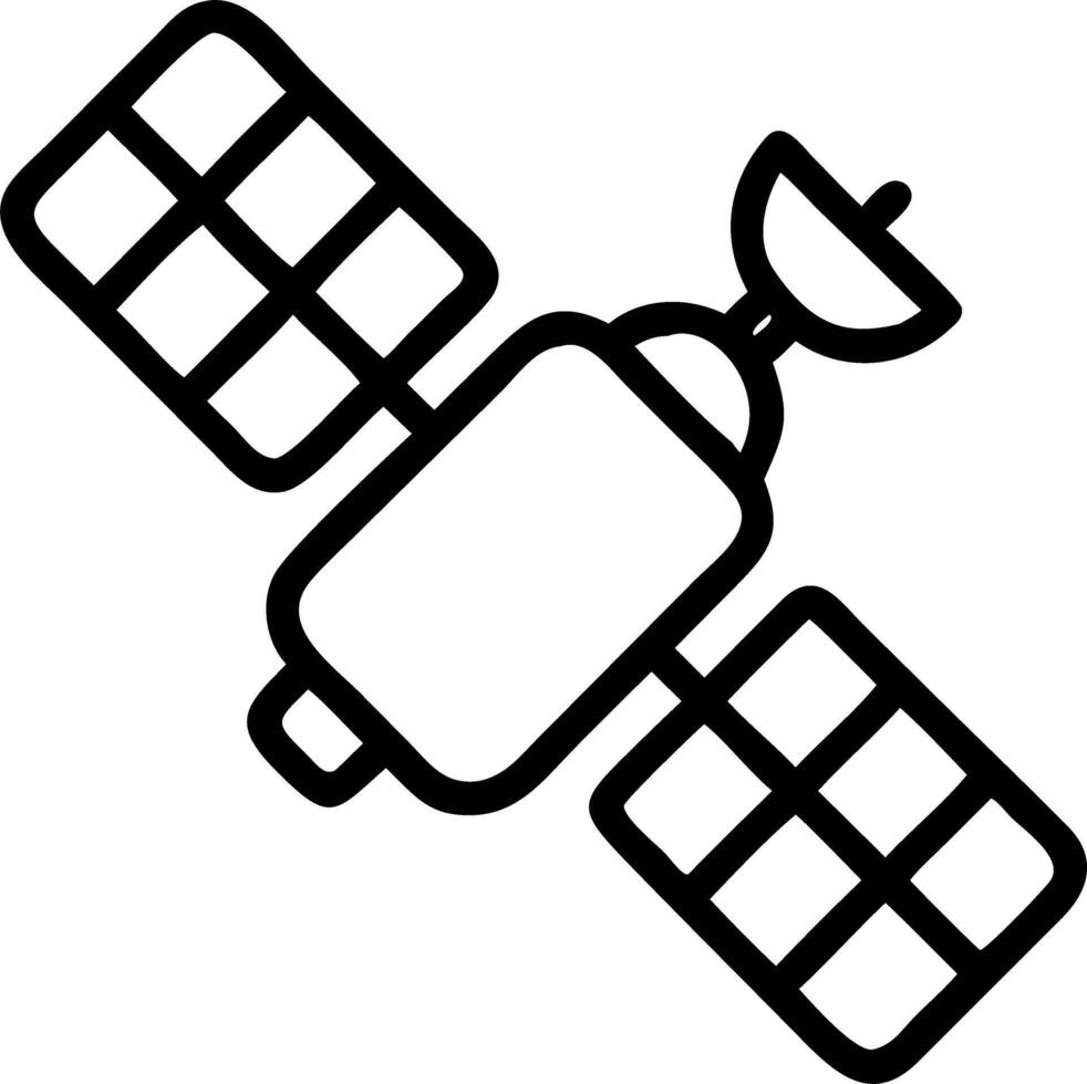 Space satellite icon vector