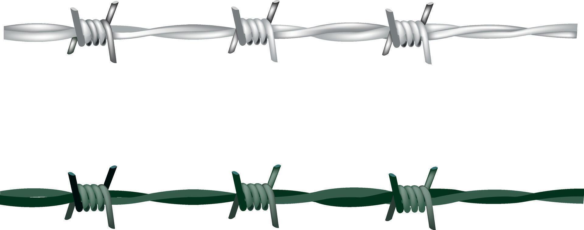 Barbed wire set illustration vector