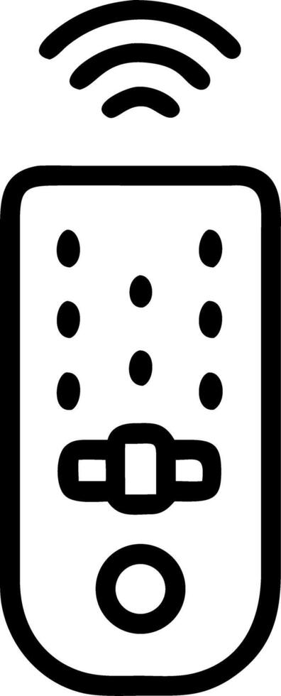 A black and white image of a remote control vector