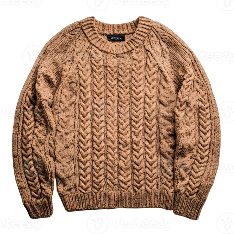 Knitted Sweater in Warm Brown png