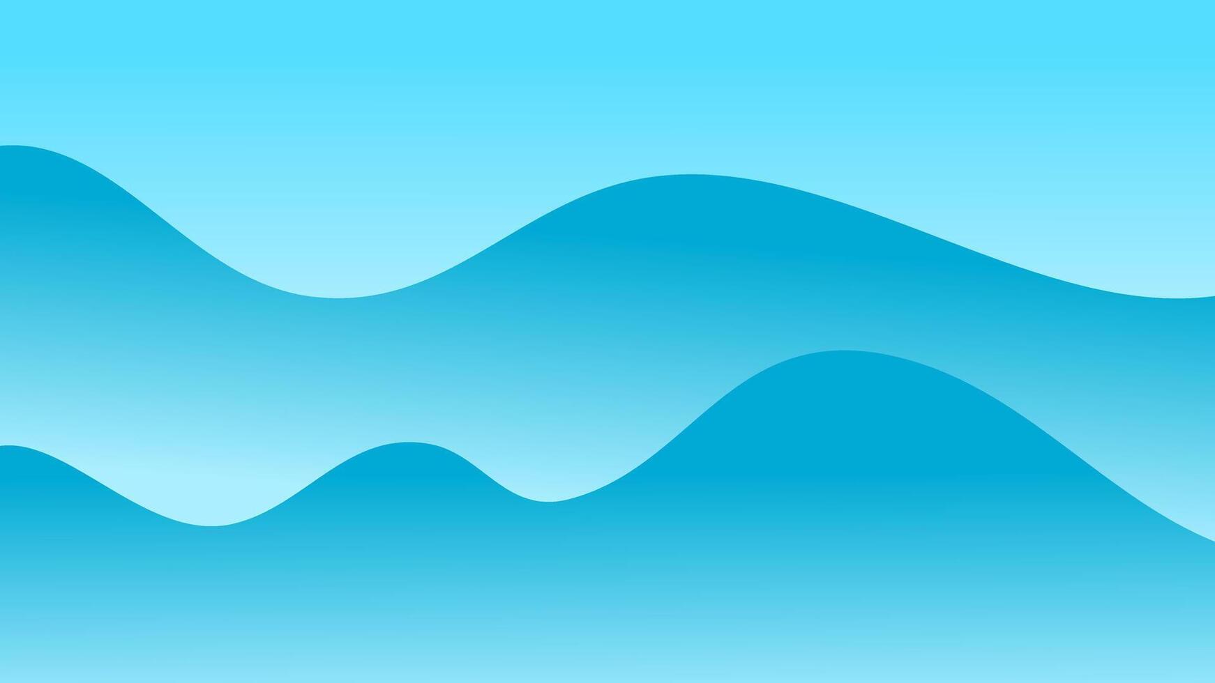 Abstract blue wave backgound design. Illustration with simple gradient. Clear luxury background for wallpaper or cover. vector
