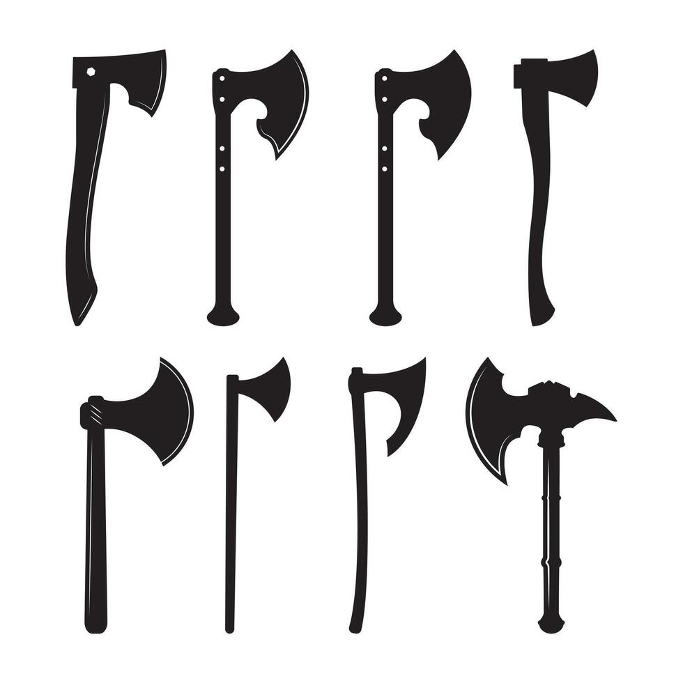 Axe Bundle Silhouette, Crossed Axe vector
